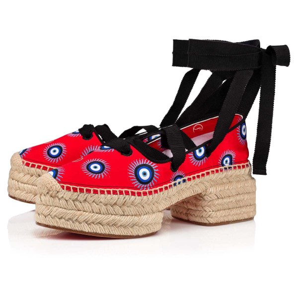 Christian Louboutin Blanca Blonder Espadrillos Dame Flerfarvede | hwDlEZ9d