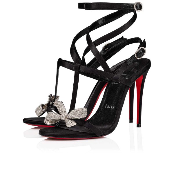 Christian Louboutin Bombina Nodo Badesandaler Dame Sort | E2SUyNfF