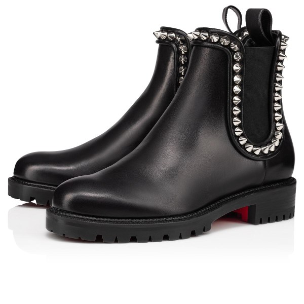 Christian Louboutin Capahutta Ankelstøvler Dame Sort Sølv | 8ZSb6PbH