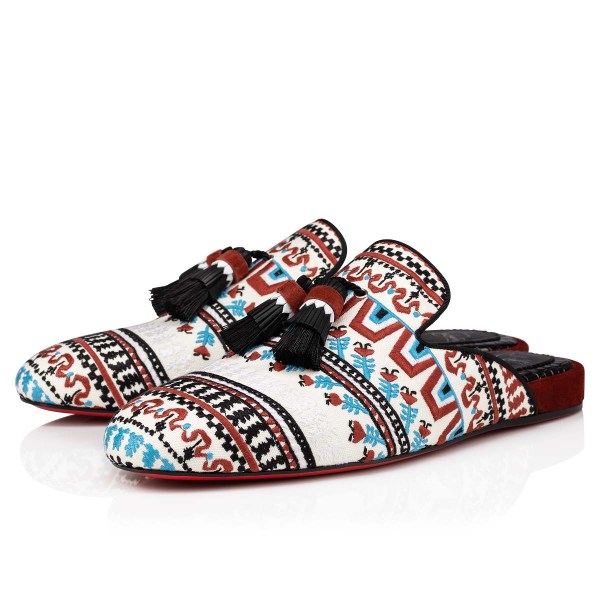 Christian Louboutin Coolito Sun Greek Slip Ons Herre Flerfarvede | LfRfTvbz