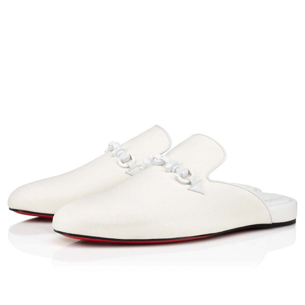 Christian Louboutin Coolito Swing Man Slip Ons Herre Hvide | h0QmBJu2