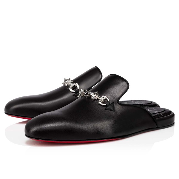 Christian Louboutin Coolito Swing Slip Ons Herre Sort Sølv | ZeIat0XG