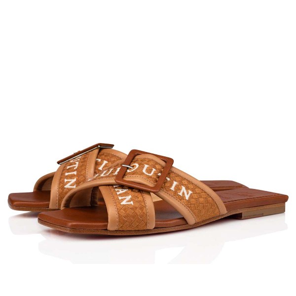 Christian Louboutin Crossimule Mules Dame Brune | iEAKFC3T