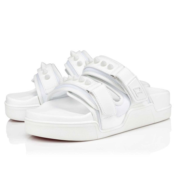 Christian Louboutin Daddy Pool Flade Sko Dame Hvide | jTZwBQH5