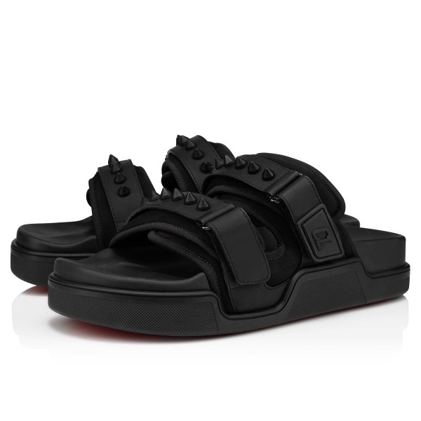 Christian Louboutin Daddy Pool Man Sandaler Herre Sort | Lkv6GkX3