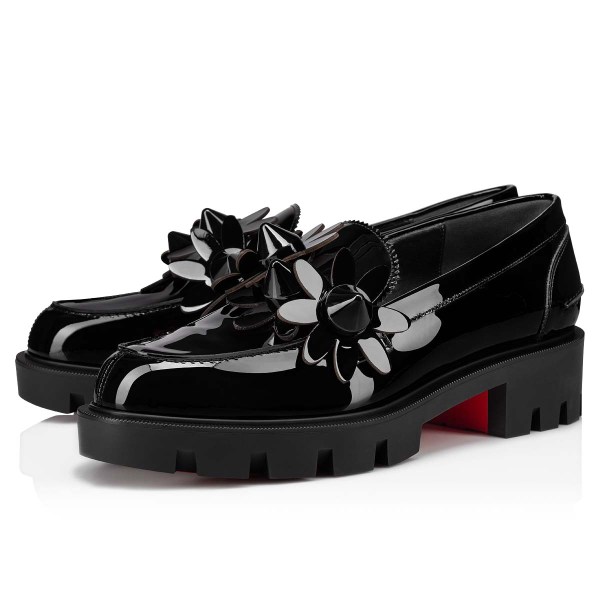 Christian Louboutin Daisy Spikes Moc Flade Sko Dame Sort | kEn2jqGH