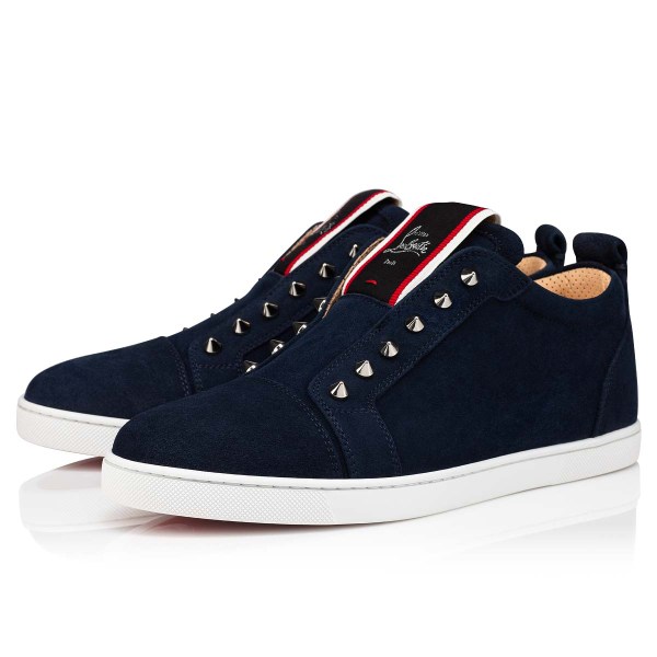Christian Louboutin F.A.V Fique A Vontade Sneakers Herre Mørkeblå | TJrbAcbt