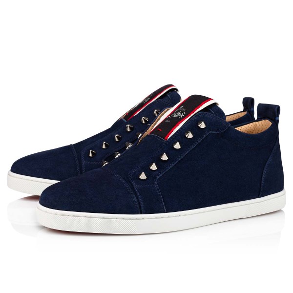 Christian Louboutin F.A.V Fique A Vontade Sneakers Herre Mørkeblå | sgy71AnJ