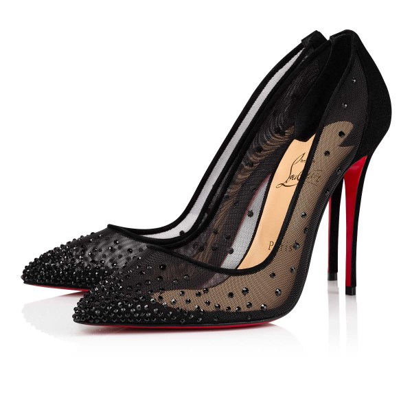 Christian Louboutin Follies Strass Pumps Dame Sort | OIWndFzE