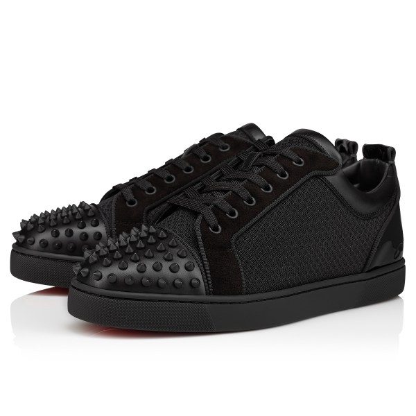 Christian Louboutin Fun Louis Junior Spikes Sneakers Herre Sort | B33QpVbW