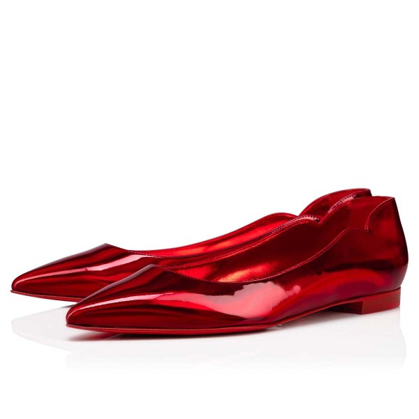 Christian Louboutin Hot Chickita Flade Sko Dame Rød | Eg1goC5i