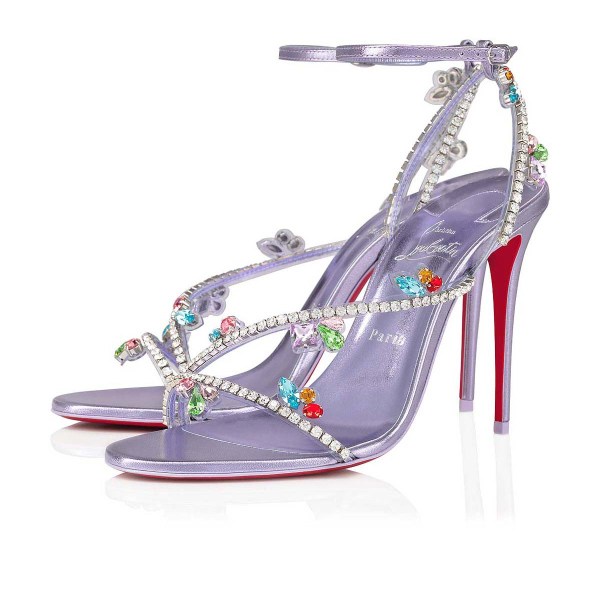 Christian Louboutin Joli Queen Badesandaler Dame Lilla | DzkMaVj5