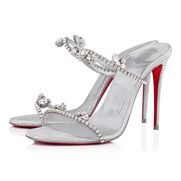 Christian Louboutin Just Queen Mules Dame Sølv Sølv | oY4muVS6