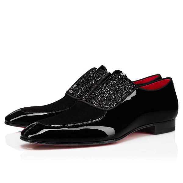 Christian Louboutin Lafitte On Strass Snøresko Herre Sort | 6cpRTcDU