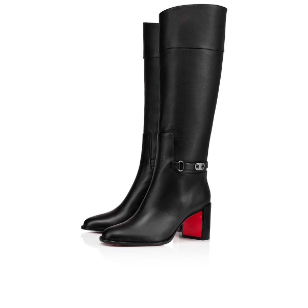 Christian Louboutin Lock Botta Høje Støvler Dame Sort Sort | uxLXEY0x