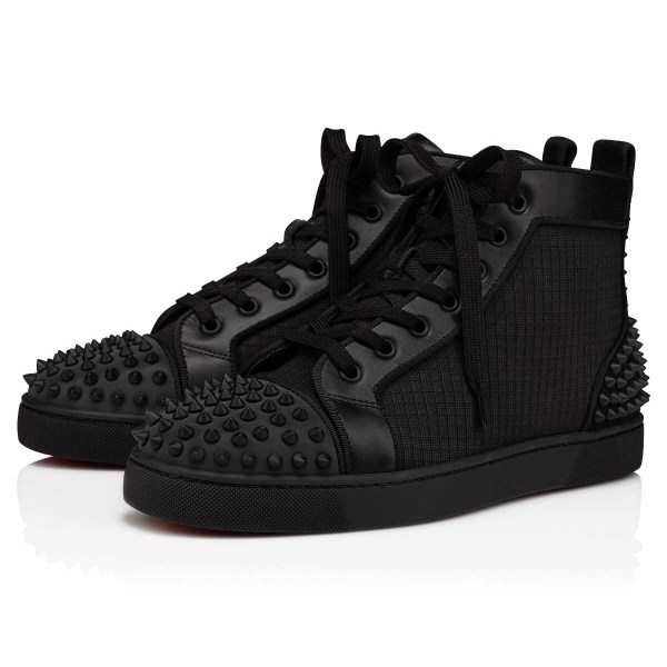 Christian Louboutin Lou Spikes 2 Sneakers Herre Sort | P1Qfa0fh