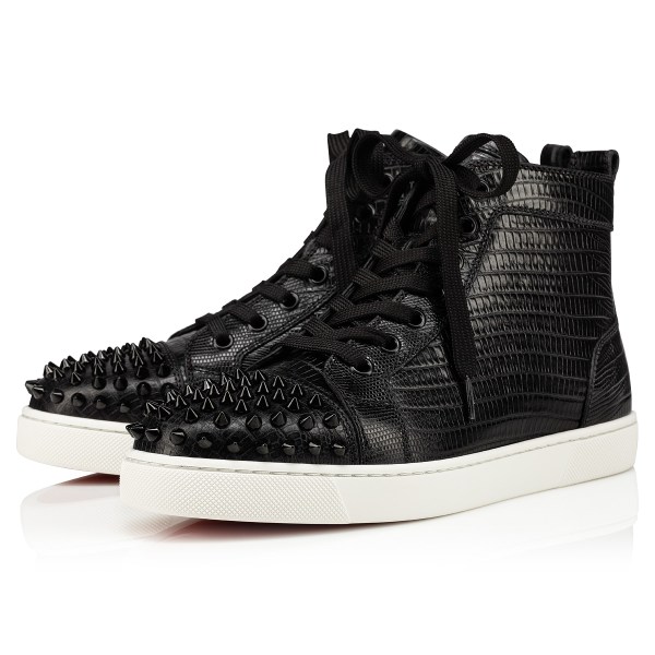Christian Louboutin Lou Spikes Sneakers Dame Sort | AwJawPF6