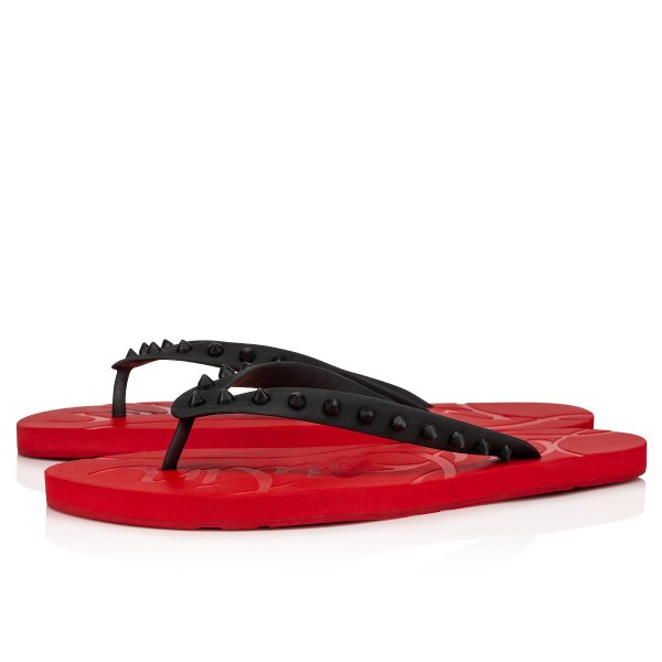 Christian Louboutin Loubi Flip Man Badesandaler Herre Sort | 77jvU1IH
