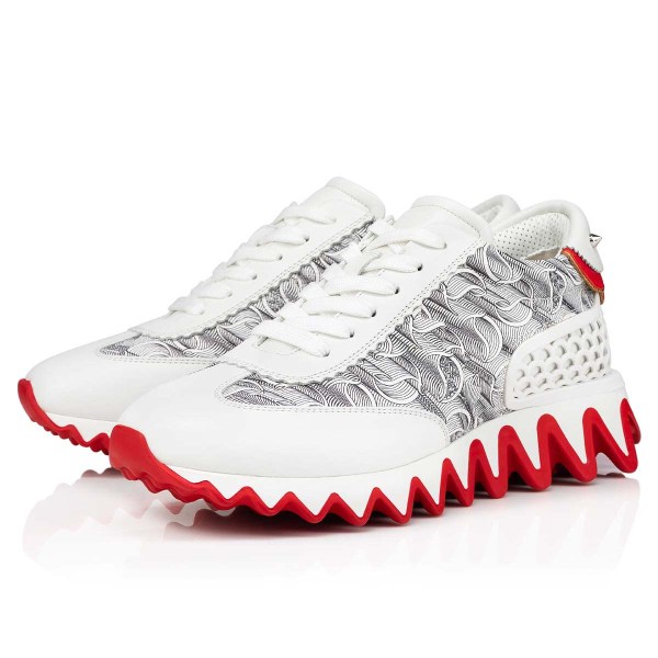 Christian Louboutin Loubishark Sneakers Dame Hvide | 7jOaxKjh