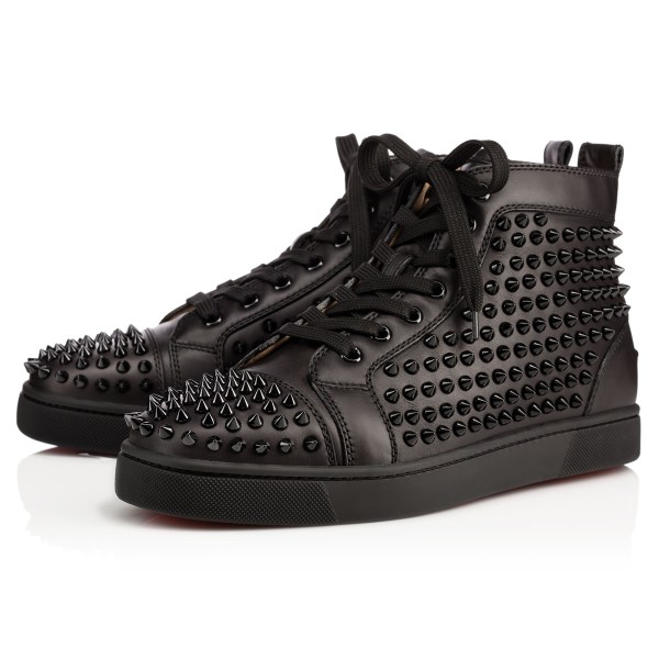 Christian Louboutin Louis Spikes Sneakers Herre Sort | mR8Dveg4
