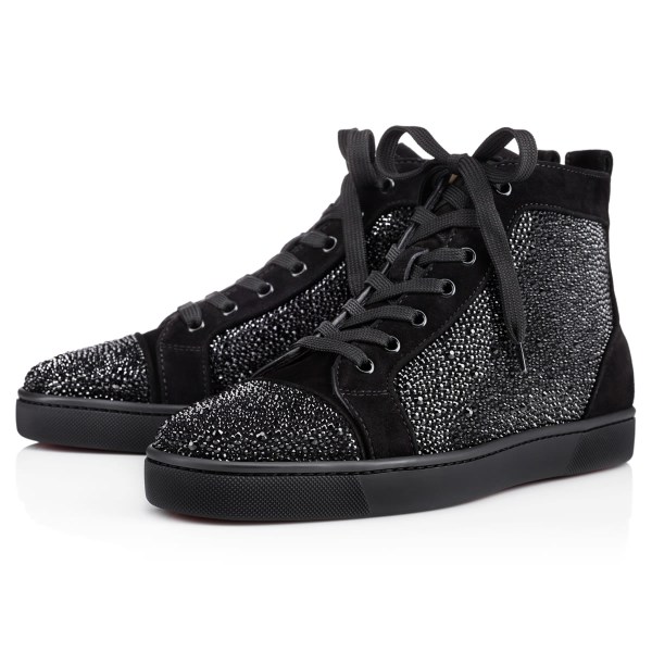 Christian Louboutin Louis Strass Sneakers Herre Sort | IqIqGnpy
