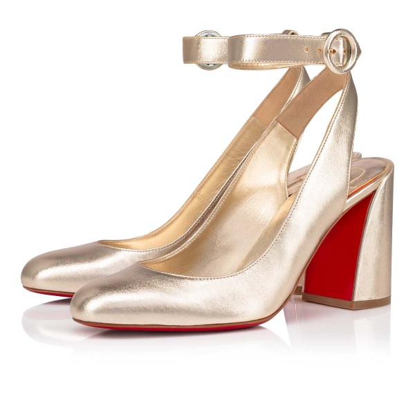 Christian Louboutin Miss Sab Sling Pumps Dame Guld | jHs7is2N