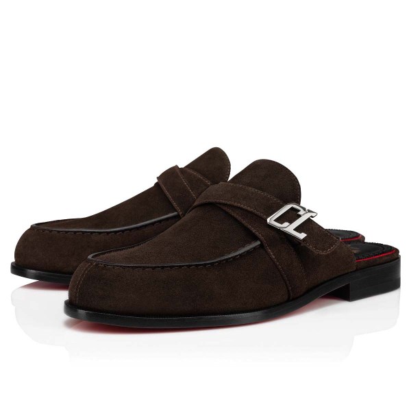Christian Louboutin Muloman Slip Ons Herre Brune | rldjiFuO