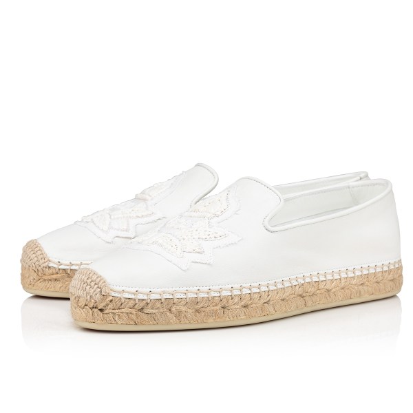 Christian Louboutin Nanou Max Espadrillos Dame Hvide | LWL6xW3H