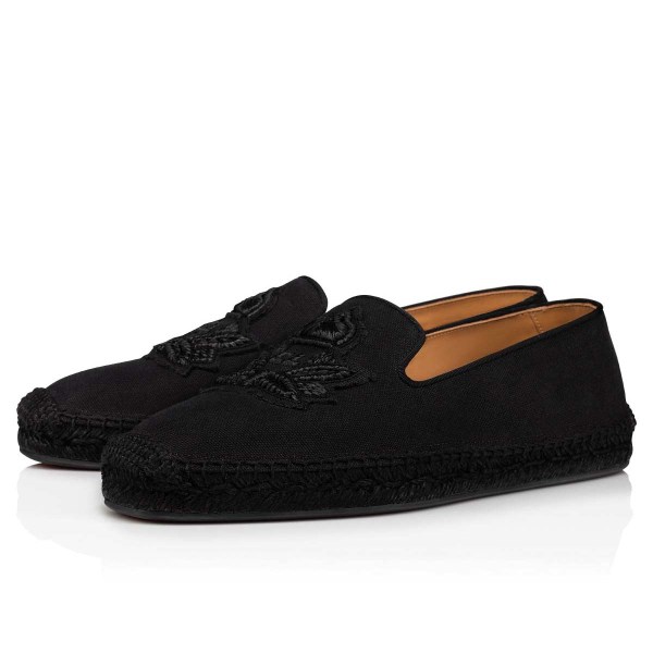 Christian Louboutin Nanou Max Espadrillos Herre Sort | kRPuwRIY