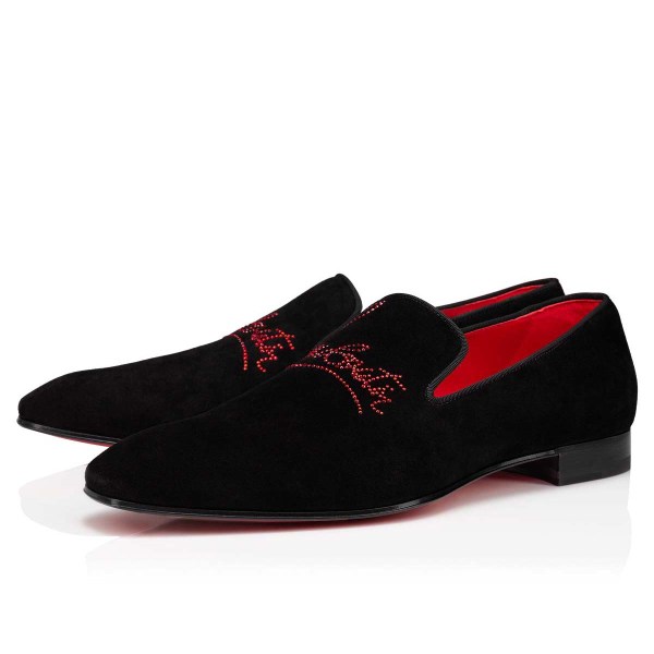 Christian Louboutin Navy Dandelion Strass Loafers Herre Sort | KhMEj6pP