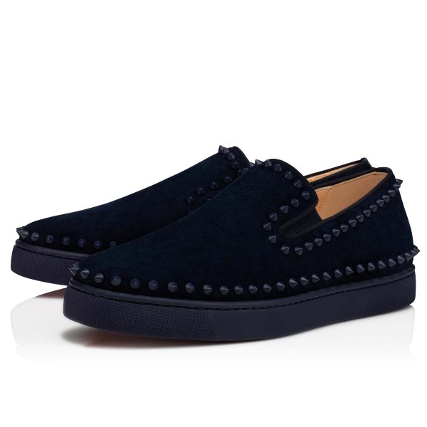 Christian Louboutin Pik Båd Sneakers Herre Mørkeblå | FbCJUx6A