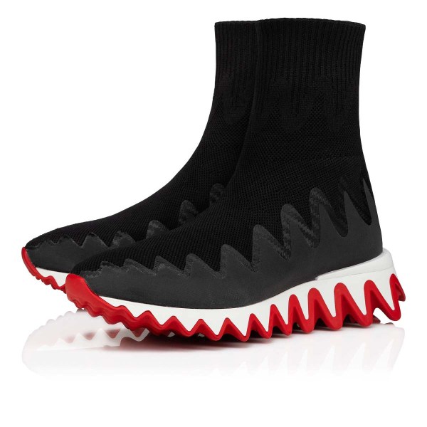 Christian Louboutin Sharky Sock Sneakers Dame Sort | UMn2F1KK