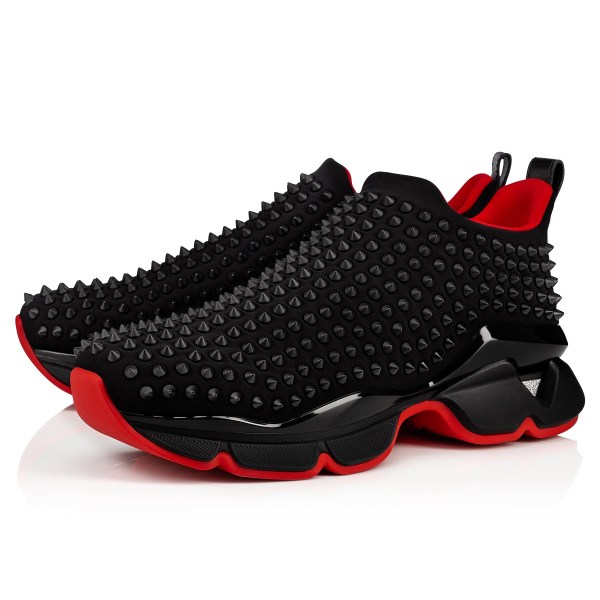 Christian Louboutin Spike Sock Sneakers Herre Sort | YGgyjv9M