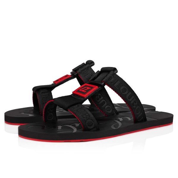 Christian Louboutin Surf Sandaler Herre Sort | ZpGg3TsF
