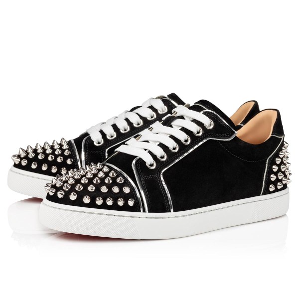 Christian Louboutin Vieira 2 Sneakers Dame Sort Sølv | 8TP155R5