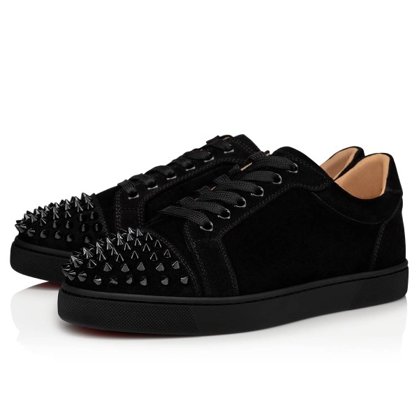Christian Louboutin Vieira Spikes Sneakers Dame Sort Sort | QagBTLLe
